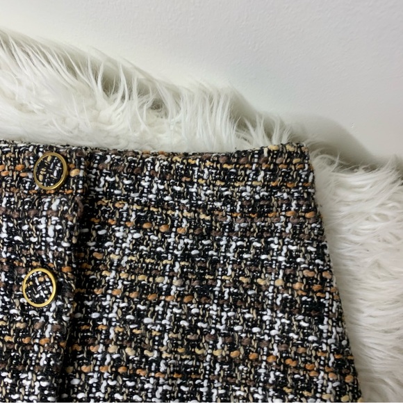 Daisy June Scalloped Tweed Buttons Skirt - Picture 2 of 6